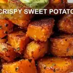 CRISPY SWEET POTATO centered hero view, clean and uncluttered