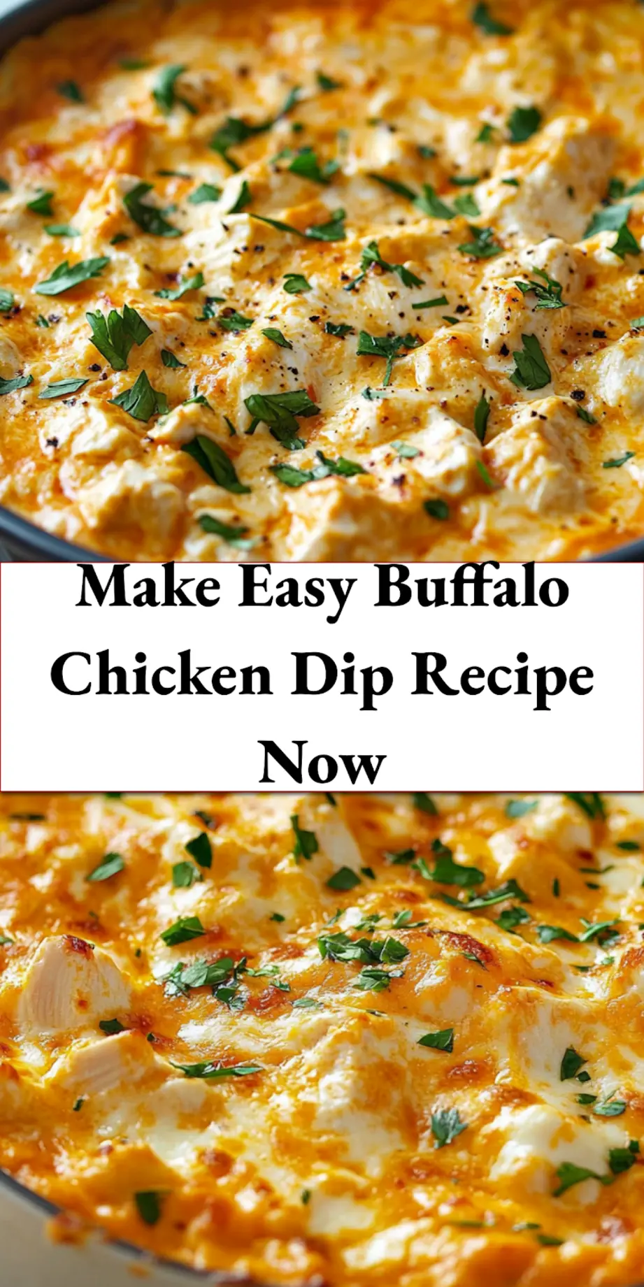 Overhead view of plated buffalo chicken dip with fresh sides for dipping
