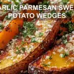 Garlic Parmesan Sweet Potato Wedges You'll Love 6 GARLIC PARMESAN SWEET POTATO WEDGES centered hero view, clean and uncluttered