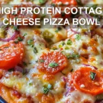 High Protein Cottage Cheese Pizza Bowl Recipe to Love 6 HIGH PROTEIN COTTAGE CHEESE PIZZA BOWL centered hero view, clean and uncluttered
