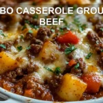 HOBO CASSEROLE GROUND BEEF centered hero view, clean and uncluttered