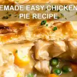Homemade Easy Chicken Pot Pie Recipe You'll Love 6 HOMEMADE EASY CHICKEN POT PIE RECIPE centered hero view, clean and uncluttered