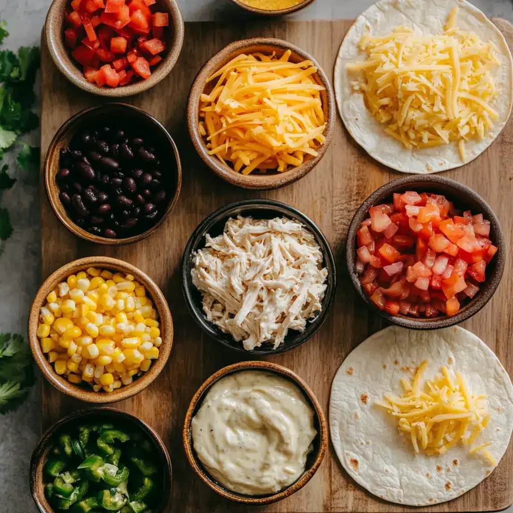 Cheesy Rotisserie Chicken Burritos Recipe Unveiled 5 Ingredients for cheesy rotisserie chicken burritos including chicken, tortillas, vegetables and cheese