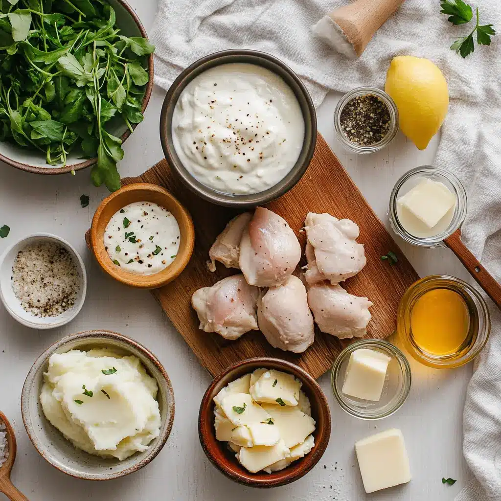 easy Creamy Garlic Chicken: Quick Delicious Delight! 4 Ingredients for EASY CREAMY GARLIC CHICKEN including chicken breast, garlic, cream, Parmesan, and fresh herbs