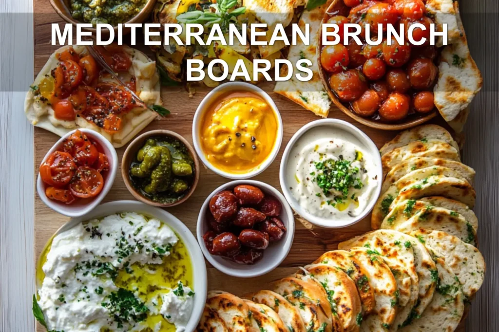 MEDITERRANEAN BRUNCH BOARDS centered hero view, clean and uncluttered