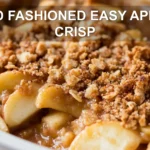 Old Fashioned Easy Apple Crisp: Irresistibly Quick Recipe 7 OLD FASHIONED EASY APPLE CRISP centered hero view, clean and uncluttered