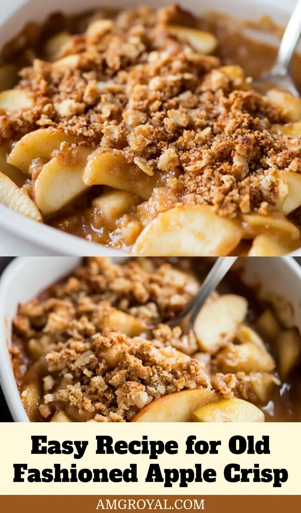 Old Fashioned Easy Apple Crisp: Irresistibly Quick Recipe 6 Old fashioned easy apple crisp plated and ready to serve, with crispy topping and warm spiced apples