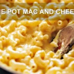 ONE POT MAC AND CHEESE centered hero view, clean and uncluttered