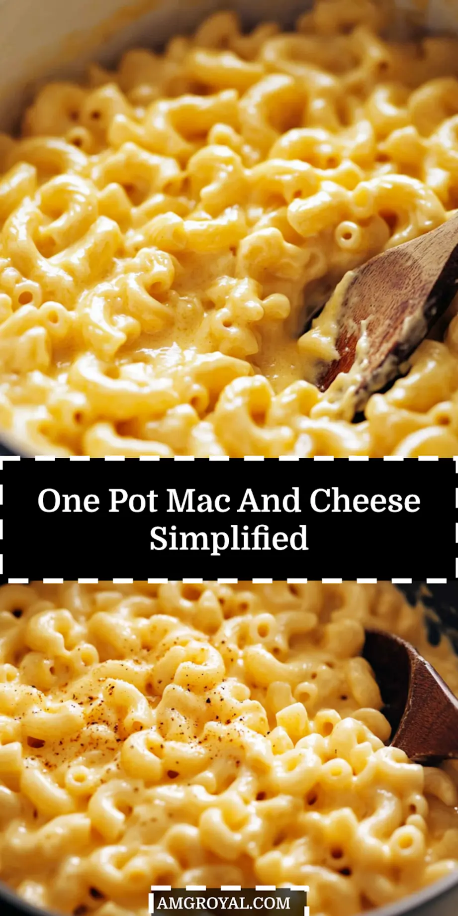 One Pot Mac And Cheese: Easy Irresistible Recipe 5 Finished ONE POT MAC AND CHEESE served in a bowl – creamy and garnished with herbs