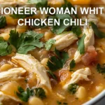 PIONEER WOMAN WHITE CHICKEN CHILI centered hero view, clean and uncluttered