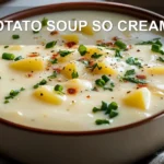 POTATO SOUP SO CREAMY centered hero view, clean and uncluttered