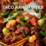 Taco Ranch Bites: Easy and Irresistible Snacks 6 TACO RANCH BITES centered hero view, clean and uncluttered