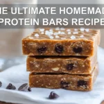 THE ULTIMATE HOMEMADE PROTEIN BARS RECIPE finished peanut butter date bars with dark chocolate and sea salt