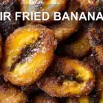 AIR FRIED BANANAS centered hero view, clean and uncluttered