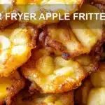 AIR FRYER APPLE FRITTERS centered hero view, clean and uncluttered