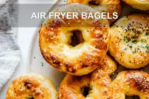 AIR FRYER BAGELS centered hero view, clean and uncluttered
