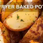 AIR FRYER BAKED POTATO centered hero view, clean and uncluttered