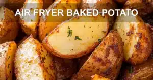 AIR FRYER BAKED POTATO centered hero view, clean and uncluttered
