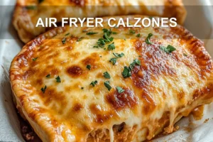 AIR FRYER CALZONES centered hero view, clean and uncluttered