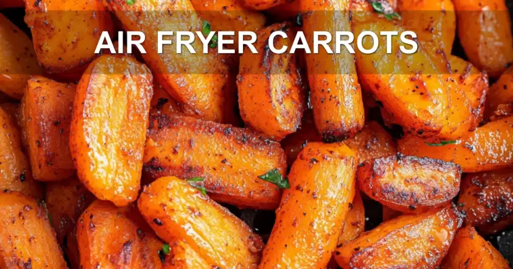 AIR FRYER CARROTS centered hero view, clean and uncluttered