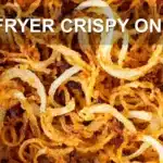 AIR FRYER CRISPY ONIONS centered hero view, clean and uncluttered