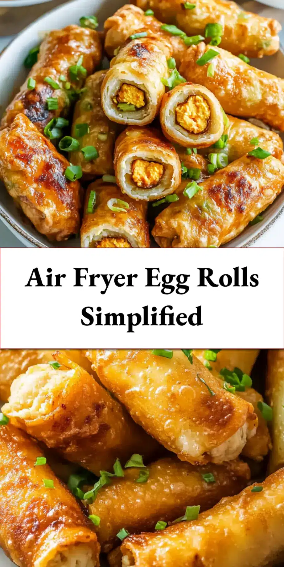 Air Fryer Egg Rolls Delicious Easy And Irresistible 7 Perfectly golden Air Fryer Egg Rolls ready to serve, a delicious snack or appetizer