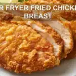 AIR FRYER FRIED CHICKEN BREAST centered hero view, clean and uncluttered