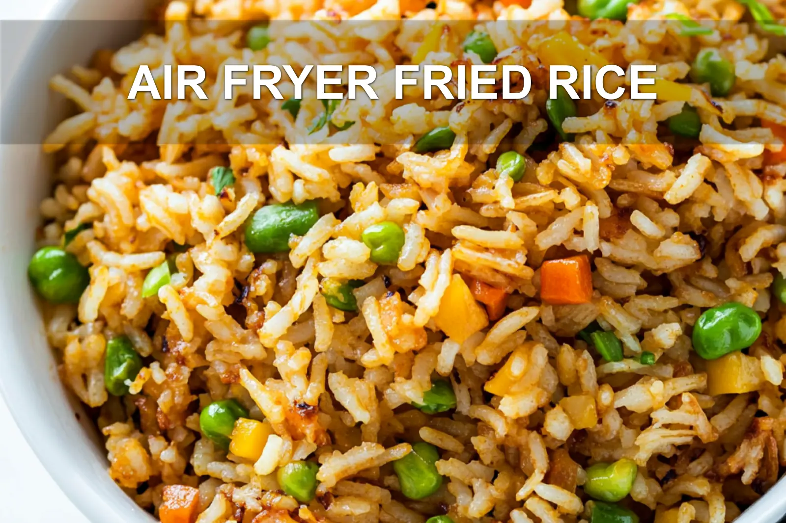 AIR FRYER FRIED RICE centered hero view, clean and uncluttered