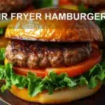 AIR FRYER HAMBURGERS centered hero view, clean and uncluttered
