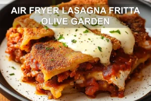 AIR FRYER LASAGNA FRITTA OLIVE GARDEN centered hero view, clean and uncluttered