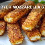 AIR FRYER MOZZARELLA STICKS centered hero view, clean and uncluttered