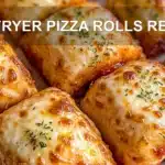 AIR FRYER PIZZA ROLLS RECIPE centered hero view, clean and uncluttered