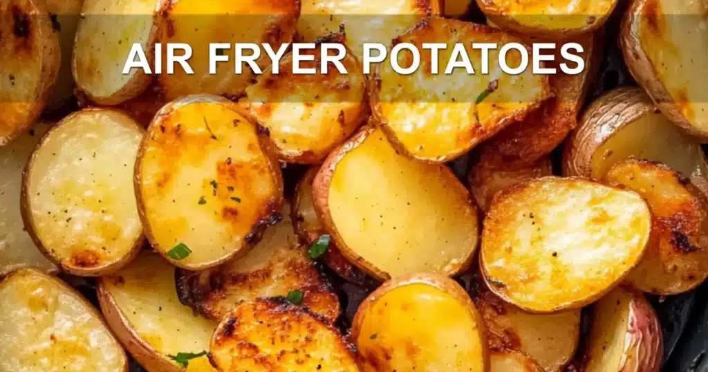 AIR FRYER POTATOES centered hero view, clean and uncluttered