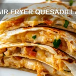 AIR FRYER QUESADILLA centered hero view, clean and uncluttered