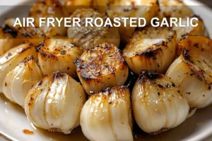 AIR FRYER ROASTED GARLIC centered hero view, clean and uncluttered