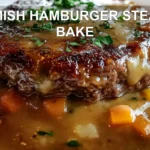 AMISH HAMBURGER STEAK BAKE centered hero view, clean and uncluttered