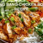 BANG BANG CHICKEN BOWL RECIPE centered hero view, clean and uncluttered