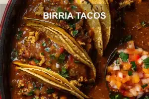 Birria Tacos - Irresistible Ways to Make Them Easy BIRRIA TACOS centered hero view, clean and uncluttered