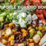 CHIPOTLE BURRITO BOWL centered hero view, clean and uncluttered