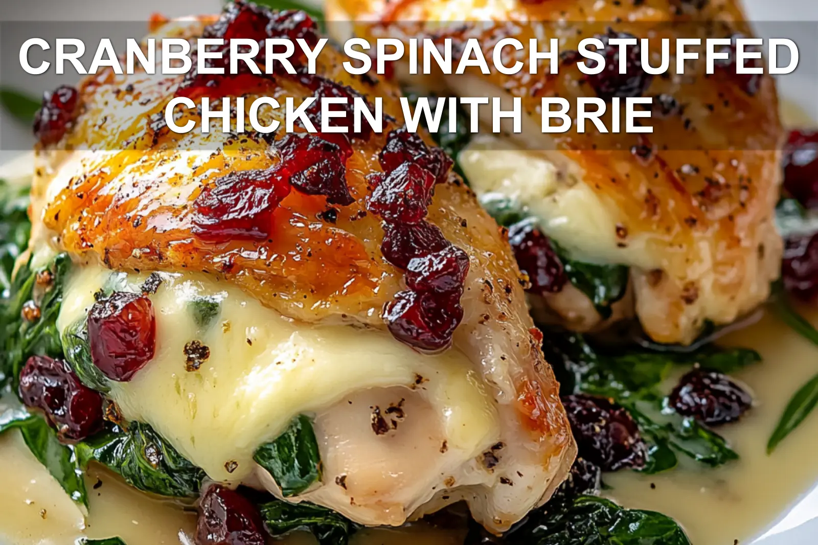 Cranberry Spinach Stuffed Chicken with Brie Bliss