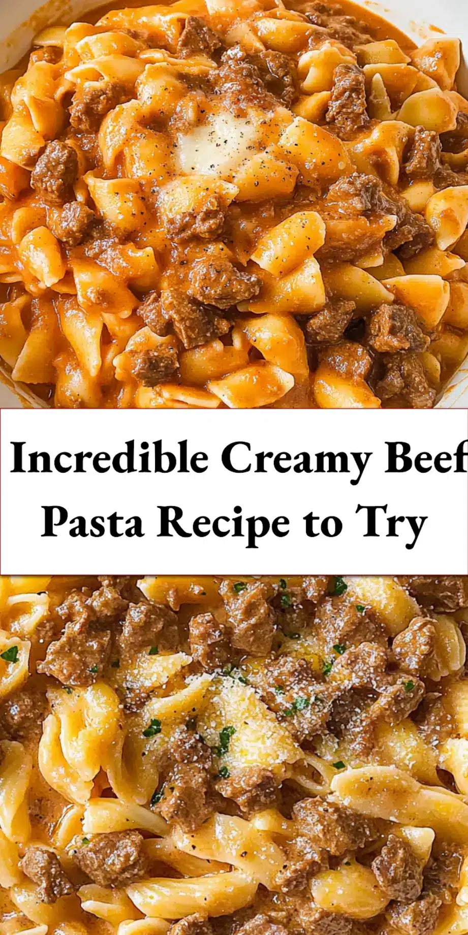 Creamy Beef Pasta Delight Quick and Comforting Recipe 7 Close-up of a bowl of creamy beef pasta, garnished with fresh herbs, ready to be served