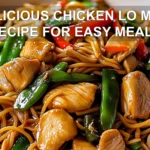 DELICIOUS CHICKEN LO MEIN RECIPE FOR EASY MEALS centered hero view, clean and uncluttered