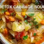 DETOX CABBAGE SOUP centered hero view, clean and uncluttered