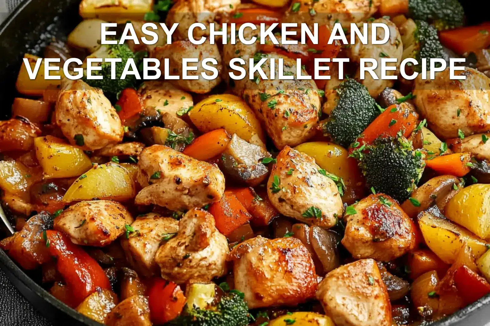 Easy Chicken and Vegetables Skillet Recipe Delicious Meal