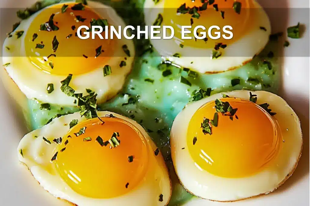 GRINCHED EGGS centered hero view, clean and uncluttered