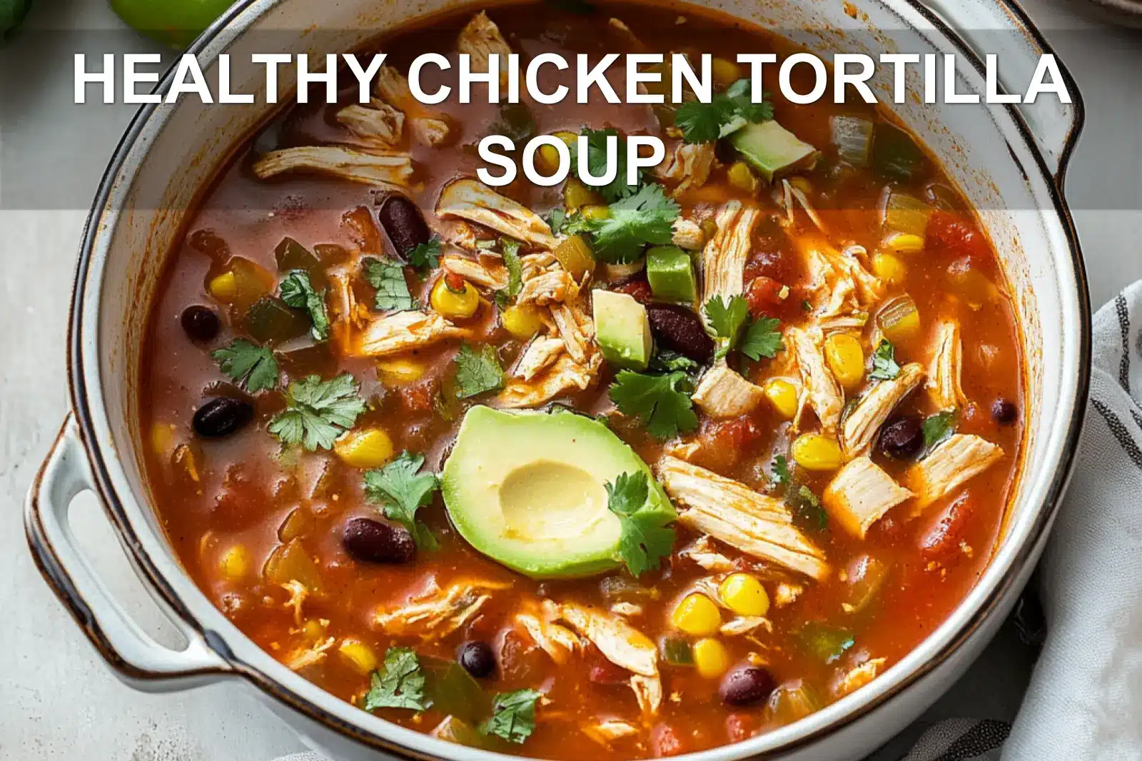 Healthy Chicken Tortilla Soup: Quick Simple Recipe