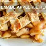 HOMEMADE APPLE PIE RECIPE centered hero view, clean and uncluttered