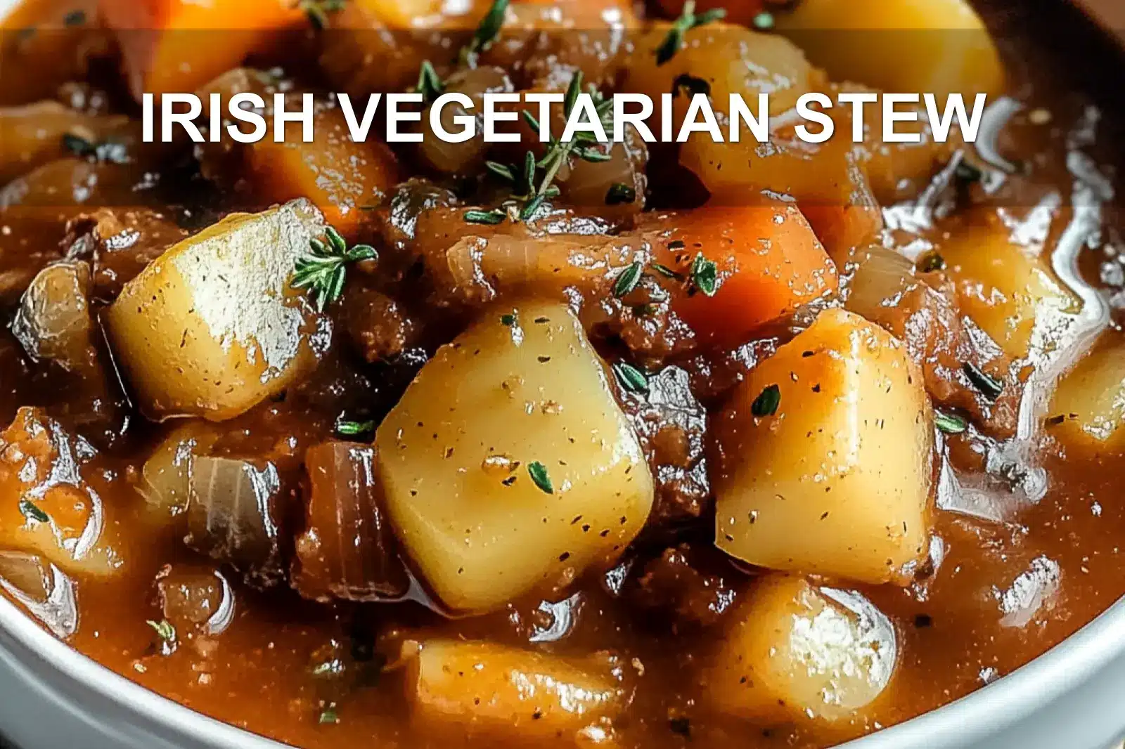IRISH VEGETARIAN STEW centered hero view, clean and uncluttered