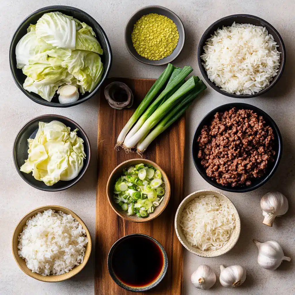 A close-up view of a vibrant Chinese Ground Beef and Cabbage Stir-Fry, garnished with fresh green onions.