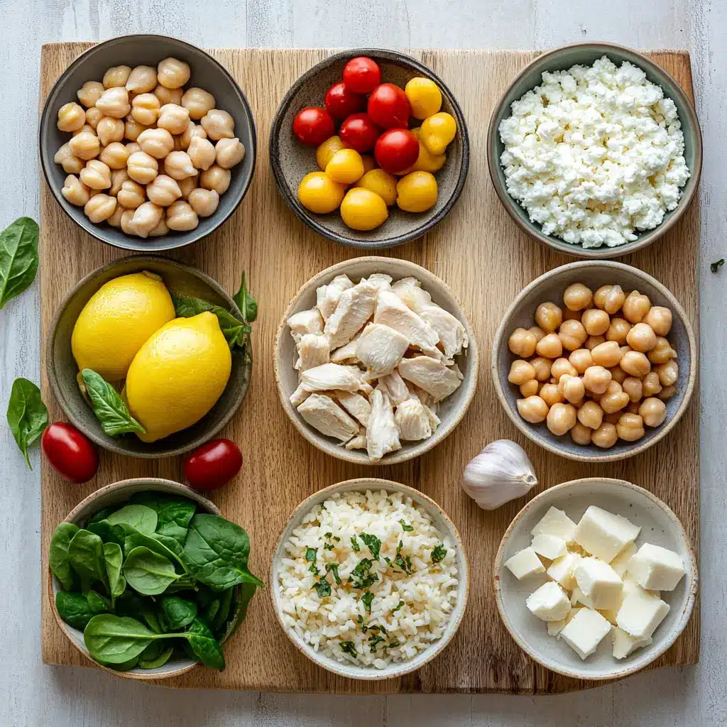 Greek Chicken and Lemon Rice: Easy and Delicious Dinner 5 A beautifully plated Greek Chicken and Lemon Rice dish, garnished with fresh herbs.